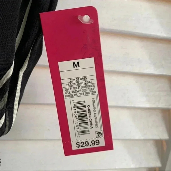 Target Xhilaration Black & White Striped Turtleneck Sleeveless Romper-Size M - Picture 6 of 6